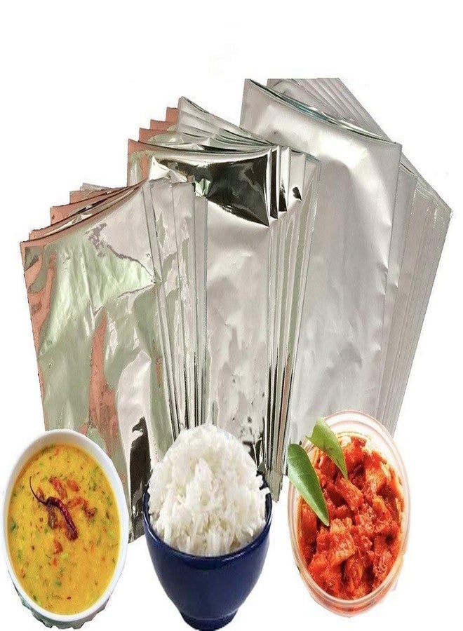 DNY Aluminum Silver Foil Plastic Pouches 7x9 Inch - Pack of 200 Heat-Resistant Food Storage Bags for Parcel Packing, Hot Food & Takeaway | Multipurpose Packaging for Home, Hotel, Restaurant & Kitchen - Image 1